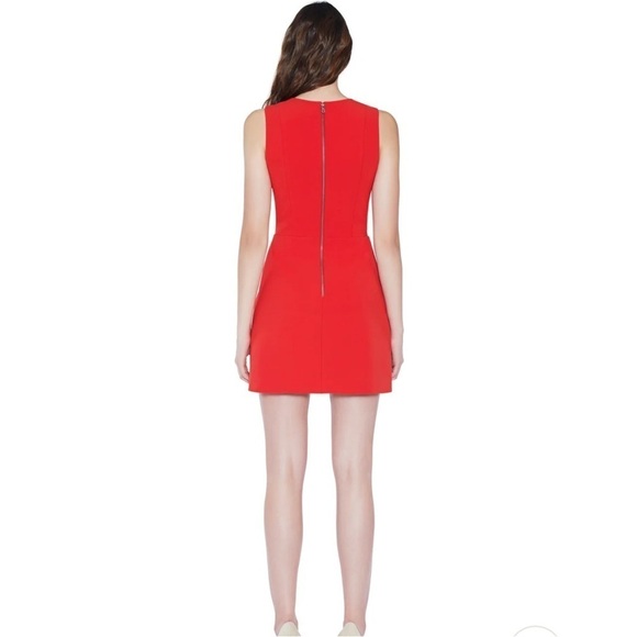 ALICE + OLIVIA Lennon Surplice Sleeveless Side Zip Mini Cocktail Dress - Picture 5 of 11